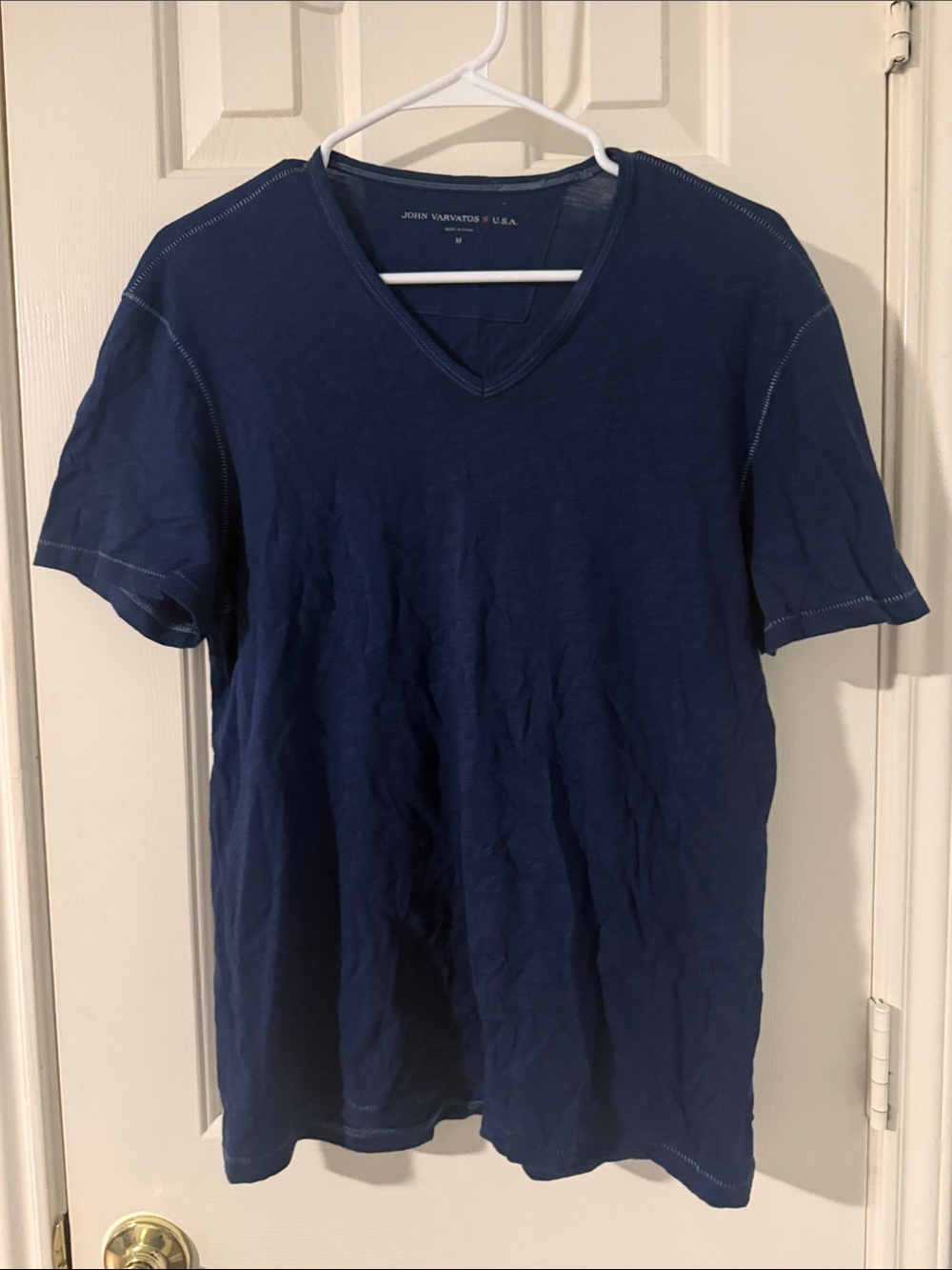 John Varvatos Deep Blue Miles V-Neck Short Sleeve Tee